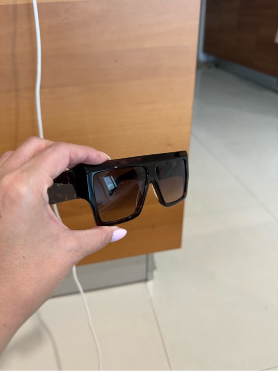 Celine Oversized Square Sunglasses in Havana Brown